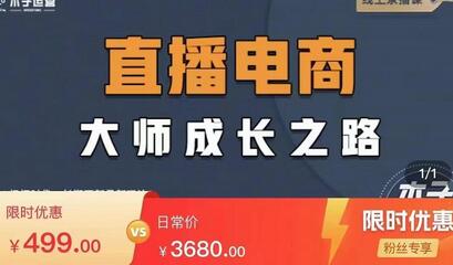 木子运营直播电商高手成长之路，玩转四大板块-无双副业