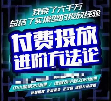 抖音付费投放进阶课程：六千万实操经验，运营投手必修课-无双副业