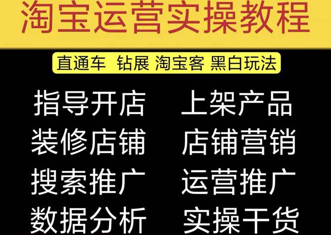 2023淘宝开店教程从0基础到高级全套视频电商运营培训-无双副业