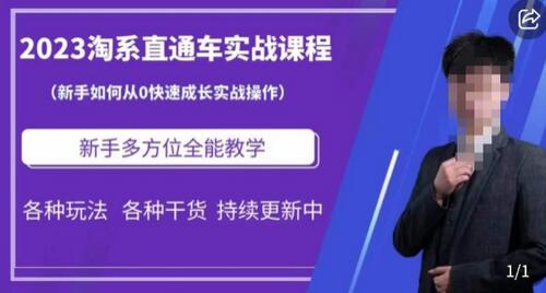 2023淘系直通车新手从0到1实战操作与全方位教学-无双副业