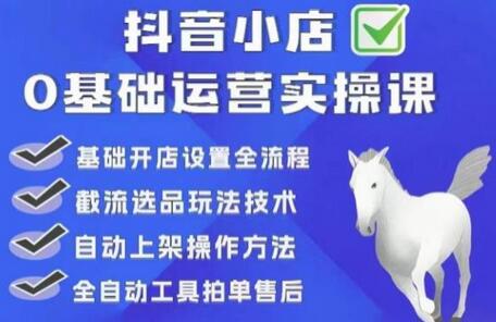 白马电商0基础抖店运营实操课：开店设置与截流选品技术-无双副业