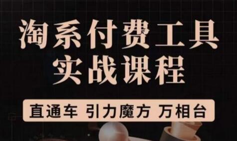 猫老师淘系付费工具实战课程：直通车、引力魔方、万相台详解-无双副业