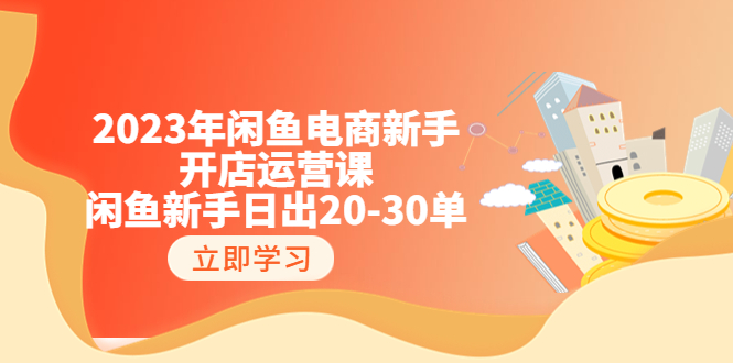 2023年闲鱼电商新手开店运营课：日出20-30单实战指南-无双副业