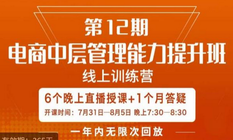 陈少珊电商中层管理能力提升班，助力电商公司主管与老板成长-无双副业