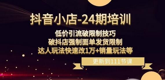 抖音小店低价引流与达人玩法，快速提升销量技巧-无双副业