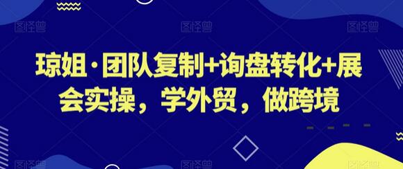 琼姐团队复制与询盘转化及展会实操课程-无双副业