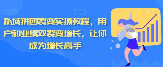 私域拼团裂变实操教程，用户与业绩双增长策略-无双副业