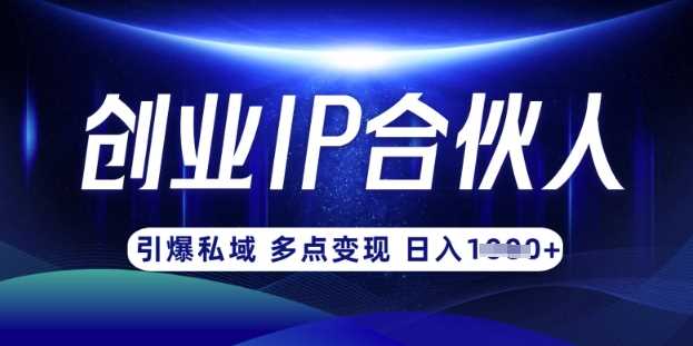 云帆创业IP合伙人3.0，从0到1教你网创实现月入过万-无双副业