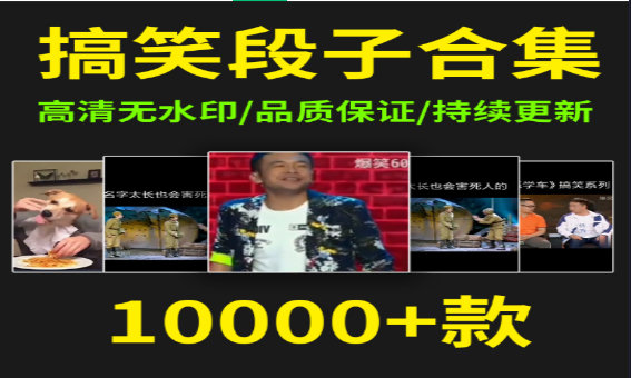 精选多类搞笑段子视频合集，欢乐不停歇-无双副业