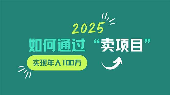 2025年通过卖项目实现年入百万的秘诀-无双副业