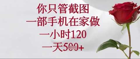 一部手机在家截图操作，轻松赚钱项目揭秘-无双副业