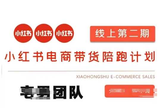 小红书电商带货课程：有货源、无货源、虚拟产品与付费投流玩法-无双副业
