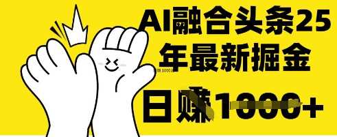 DeepSeek融合今日头条，一键复制粘贴实现日入1k-无双副业