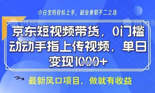 京东短视频代运营全程指导，小白轻松月入8k-无双副业