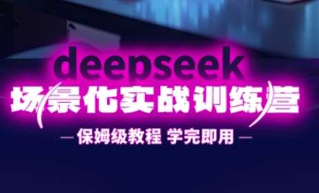 DeepSeek场景化实战训练营，保姆级教程提升效率-无双副业