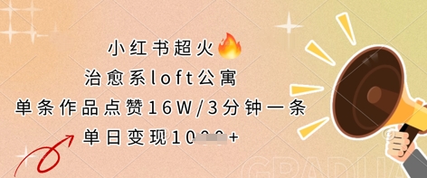 小红书治愈系loft公寓视频制作与变现指南-无双副业