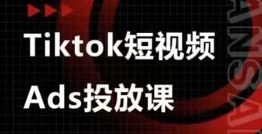 TikTok短视频广告投放课程，从入门到精通-无双副业