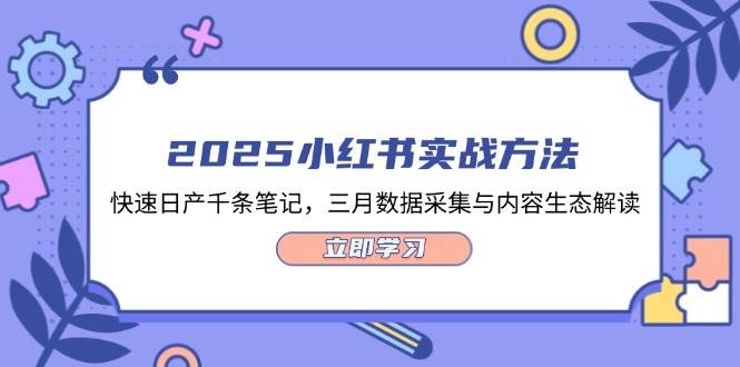 2025小红书实战方法，日产千条笔记与内容生态解读-无双副业