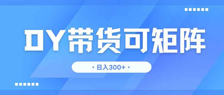 DY短视频带货日赚300+矩阵玩法无上限-无双副业