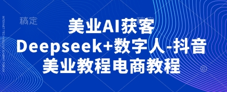 美业AI获客Deepseek与数字人抖音电商教程-无双副业