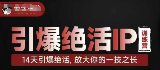 引爆绝活IP训练营，14天放大个人品牌与技能-无双副业