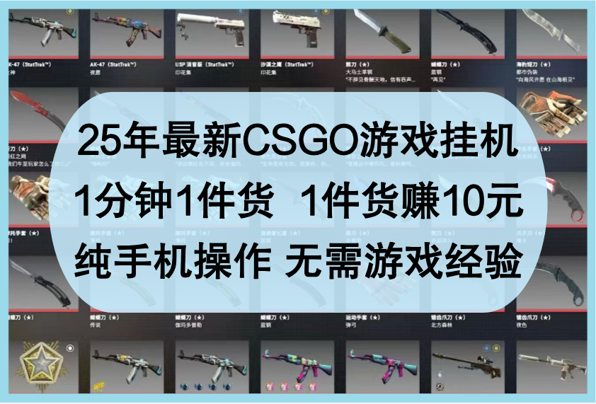 最新CSGO游戏挂机赚钱方法，手机操作轻松日赚数百元-无双副业
