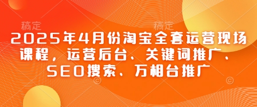 淘宝全套运营课程：后台操作、关键词推广与SEO优化实战-无双副业