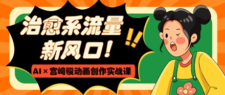 治愈系流量风口AI宫崎骏动画创作实战课打造爆款视频-无双副业
