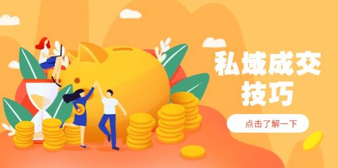 私域成交技巧从入门到精通，破解痛点快速变现-无双副业
