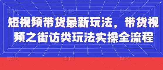 短视频带货街访类玩法实操全流程-无双副业