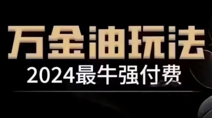 2024最强付费玩法，万金油实操课程助你起飞-无双副业