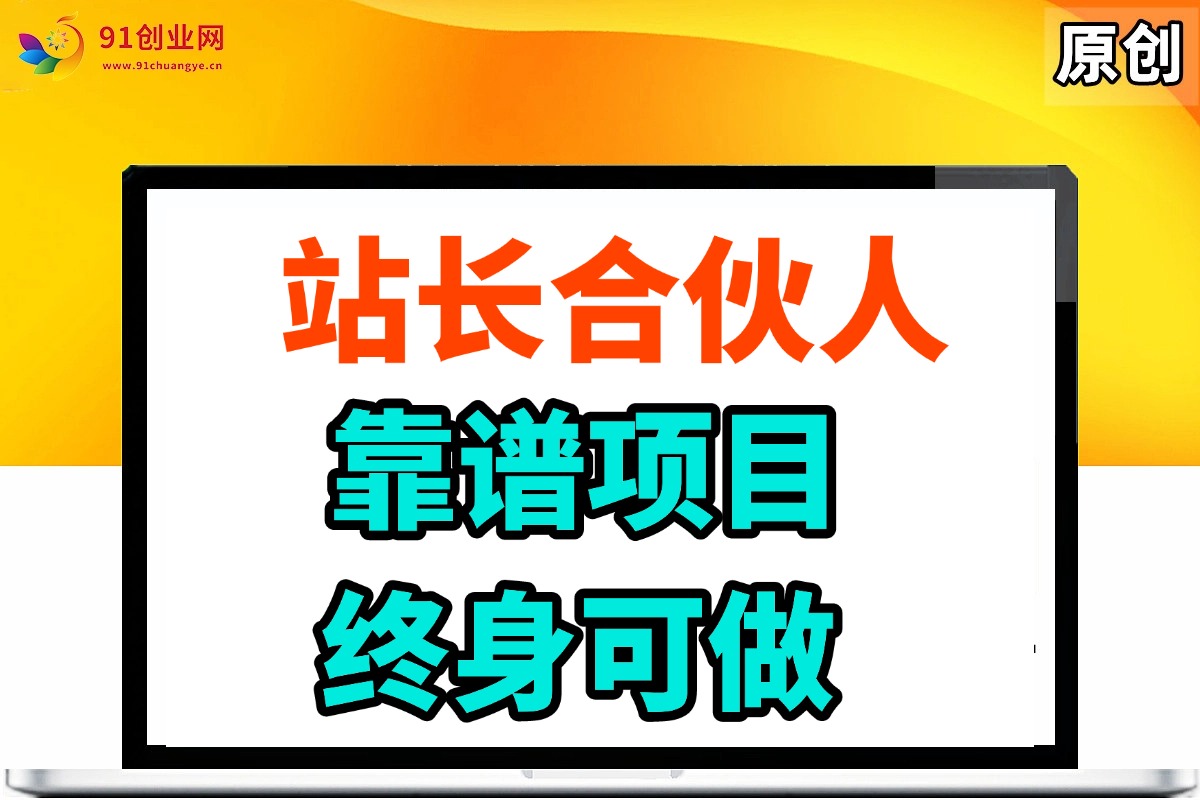 站长合伙人入门级运营教程，超低成本创业终身利润项目-无双副业