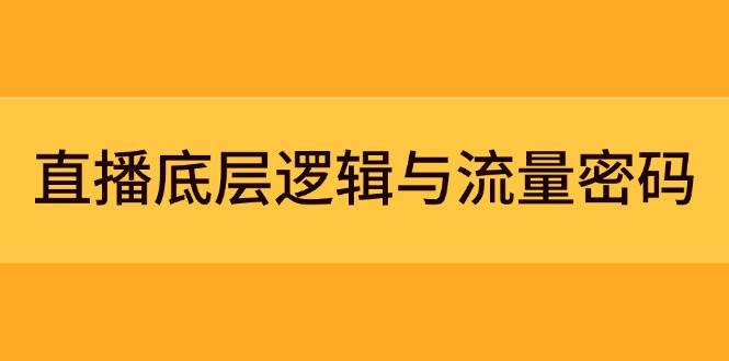 直播底层逻辑与流量密码：定位模型与案例拆解全攻略-无双副业