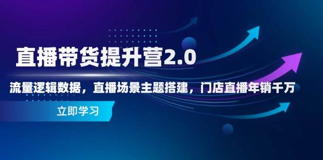 直播带货提升营：流量逻辑与场景搭建实战课程-无双副业