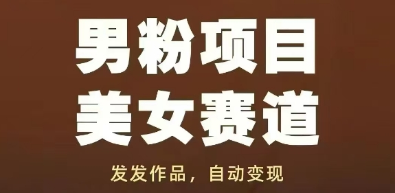 男粉项目美女赛道轻松获流自动变现-无双副业