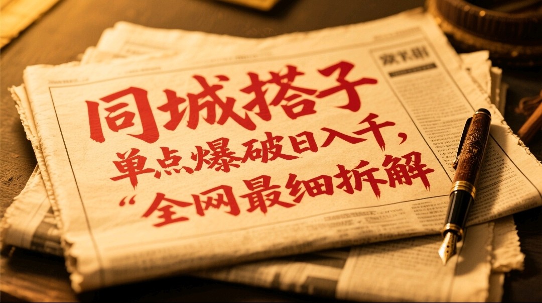 同城搭子群单点爆破日入千元组局月入万详细拆解-无双副业