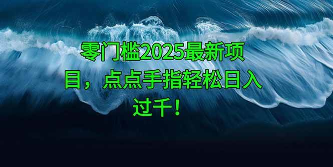 零门槛2025最新项目，轻松日入过千-无双副业