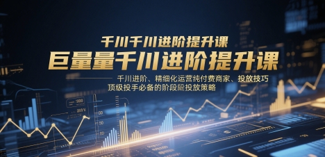 巨量千川进阶提升课与精细化运营投放策略-无双副业