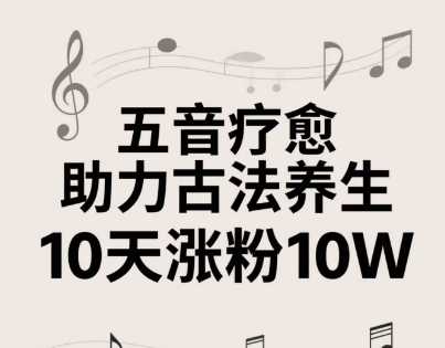 古法五音养生教程与视频制作方法快速掌握-无双副业