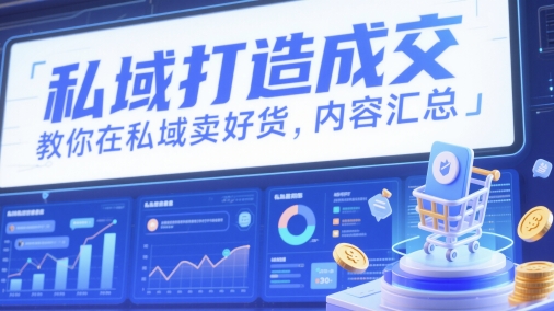 私域打造成交秘籍，轻松提升卖货转化率-无双副业