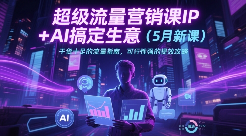 超级流量营销课IP+AI搞定生意干货流量指南与提效攻略-无双副业