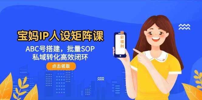 宝妈IP人设矩阵课：私域流量搭建与高效转化闭环-无双副业