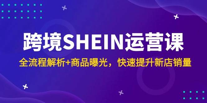 跨境SHEIN运营课全流程解析与商品曝光提升技巧-无双副业
