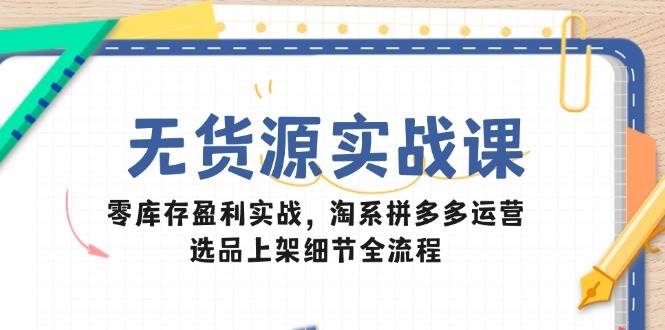 无货源实战课：零库存盈利实战与淘系拼多多运营全流程-无双副业
