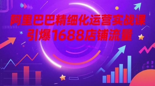 阿里巴巴精细化运营实战课引爆1688店铺流量-无双副业