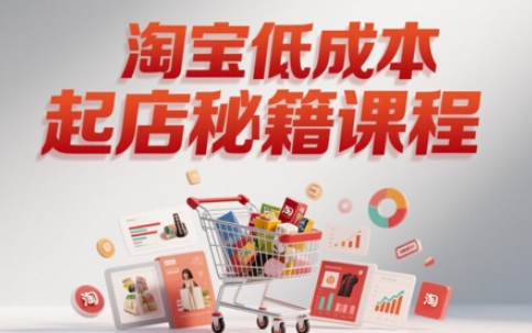 淘宝低成本起店系统课助你快速开店实现弯道超车-无双副业