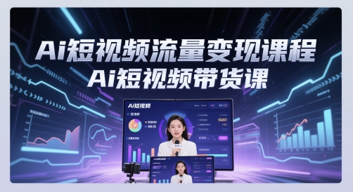 AI短视频流量变现与带货实战课程-无双副业
