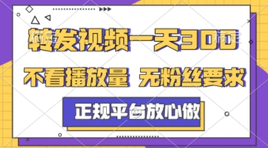 转发视频轻松赚钱，正规平台任务简单收益稳定-无双副业