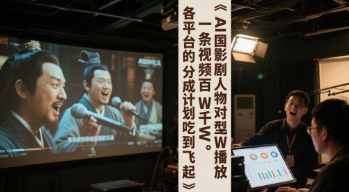 AI三国人物对口型唱歌玩法轻松赚取平台分成-无双副业