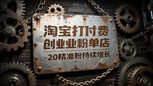 淘宝付费创业粉单店每日稳定增长10-20精准粉方法揭秘-无双副业